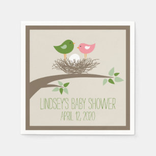 Serviette En Papier Nid d'oiseau   Baby shower