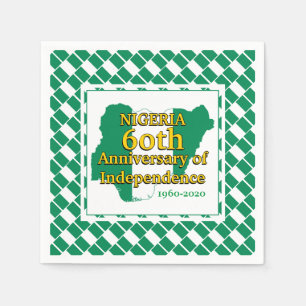 Serviette En Papier NIGERIA 60e anniversaire de l'indépendance   Nigér