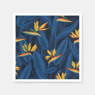 Serviette En Papier Night bird of Paradise garden 2