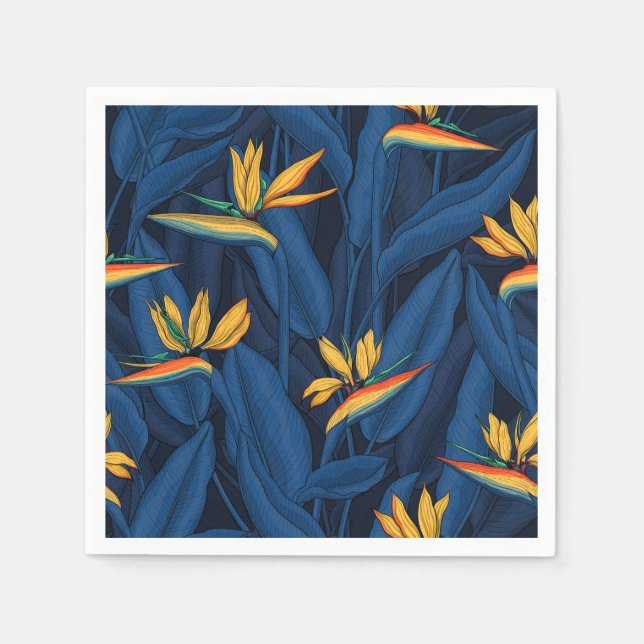 Serviette En Papier Night bird of Paradise garden 2 (Devant)