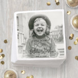 Serviette En Papier N'IMPORTE QUEL Anniversaire Chic Style Typographie<br><div class="desc">Ajoutez une touche élégante aux décorations de fête d'anniversaire avec des serviettes en papier photo personnalisées. L'image et toute la formulation de ce modèle sont simples à personnaliser. (CONSEIL EN MATIÈRE DE PLACEMENT D'IMAGE : Une façon simple de positionner une photo exactement comment vous voulez est de la rogner avant...</div>