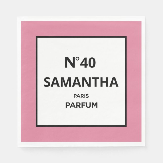 Serviette En Papier N'IMPORTE QUELLE ANNÉE Design Bouteille de parfum  (Devant)