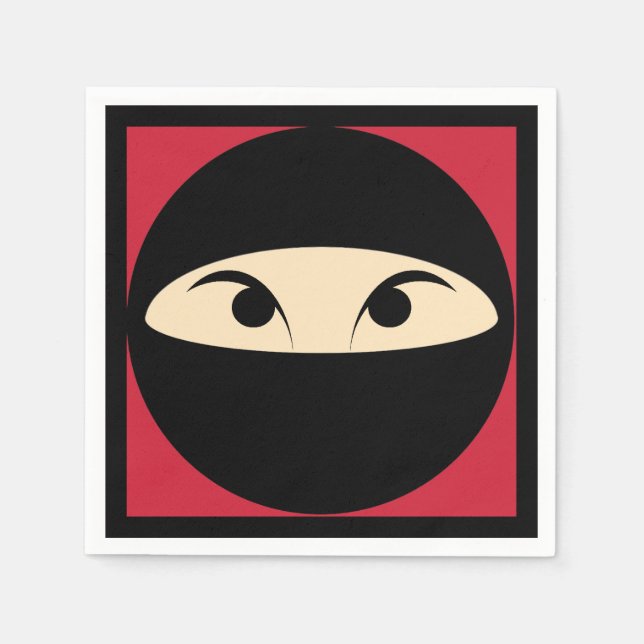 Serviette En Papier Ninja Face (Devant)