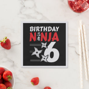 Serviette En Papier Ninja fête d'anniversaire - Anniversaire Ninja 6