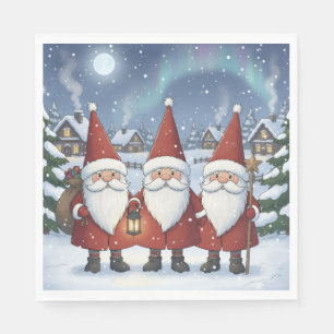 Serviette En Papier Nisse de Norvège de nuit, Serviettes