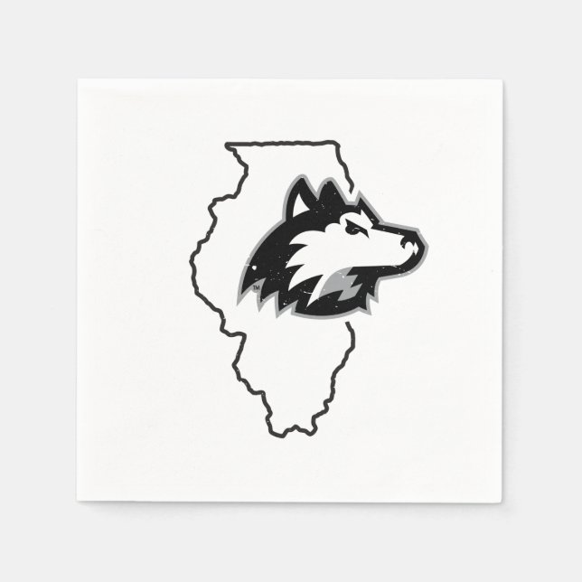 Serviette En Papier NIU Huskies State Love (Devant)