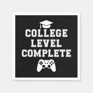 Serviette En Papier Niveau collégial Complet Graduation Gamer Jeu