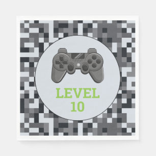 Serviette En Papier Niveau supérieur de jeu vidéo Manette Fête d'anniv