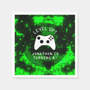 Serviette En Papier Niveau Up Video Game Truck Anniversaire
