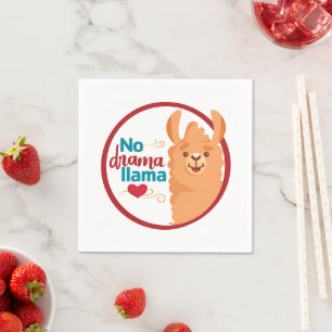 Serviette En Papier No Drama Llama (Chaud)