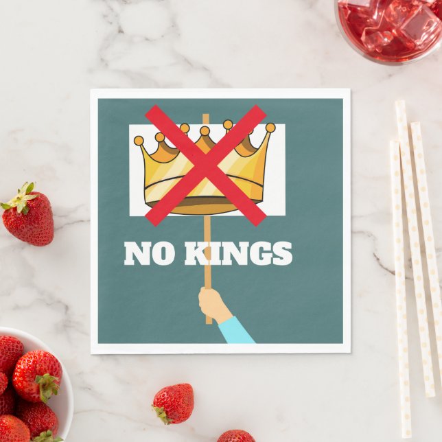 Serviette en papier No Kings (En situation)