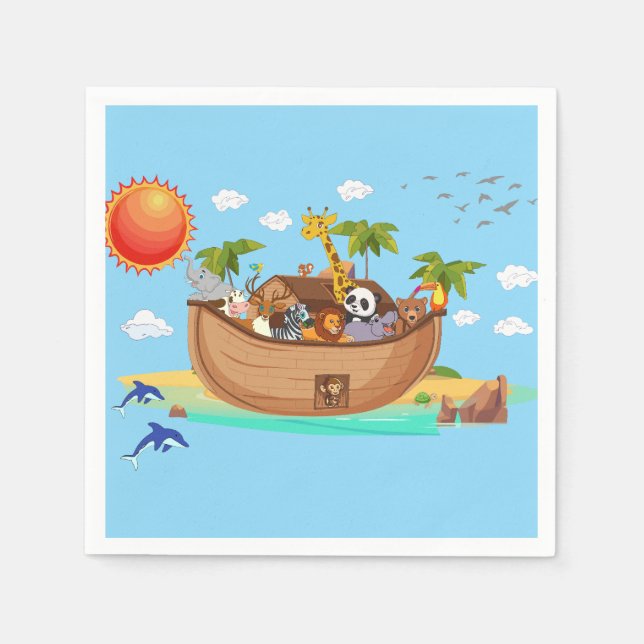 Serviette En Papier Noah's Ark (Devant)
