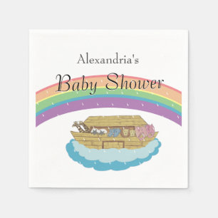 Serviette En Papier Noah's Ark Baby shower Rainbow neutre genre