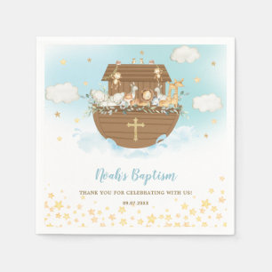 Serviette En Papier Noah's Ark Cute Animaux Garçon Baptême Christening