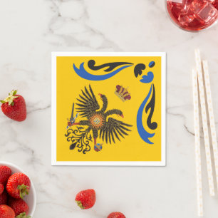 Serviette En Papier Nobile Contrada dell'Aquila Palio di Siena (aigle)