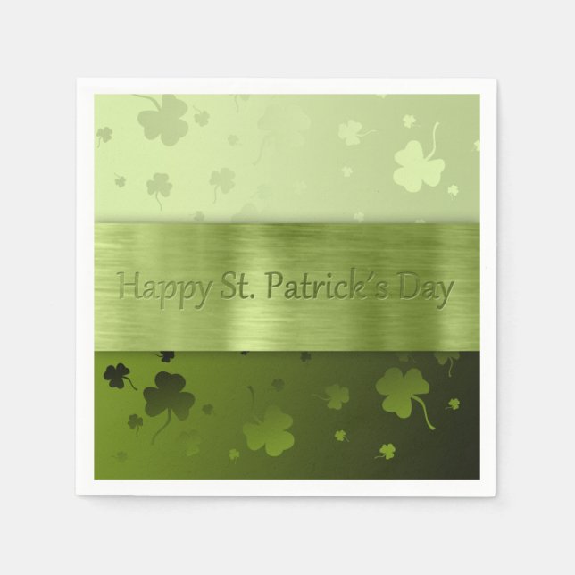 Serviette En Papier Noble Saint Patrick's Day Shamrocks - Papier Napki (Devant)