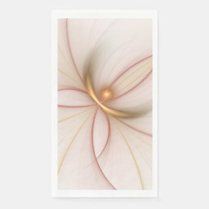 Serviette En Papier Noblement Cuivre Et Or Art Fractal Moderne Abstrai