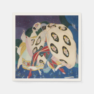 Serviette En Papier NOCTURNE AVEC MASQUES / Mascarade vénitienne Art D