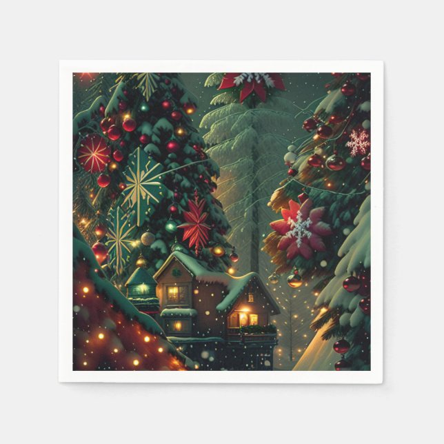 Serviette En Papier Noël (Devant)