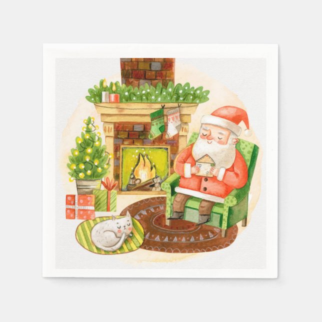 Serviette En Papier Noël (Devant)