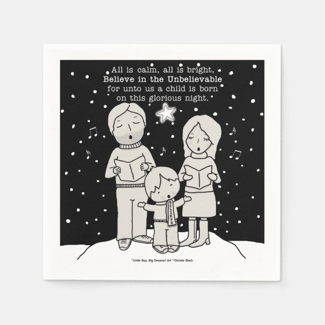 Serviette En Papier Noël (Devant)