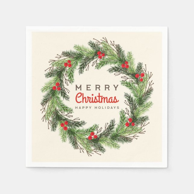 Serviette En Papier Noël (Devant)