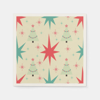 Serviette En Papier Noël 1950 Rétro