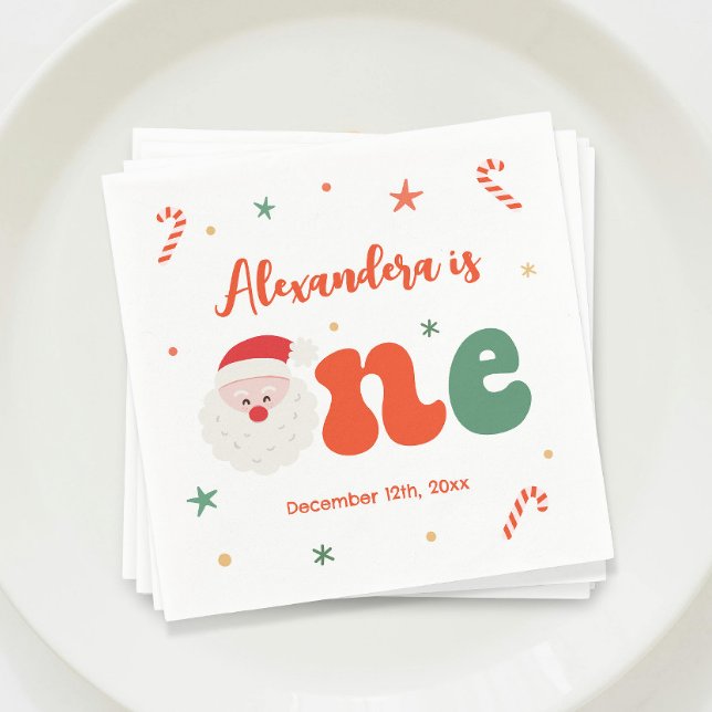Serviette En Papier Noël 1er anniversaire fête (Créateur téléchargé)