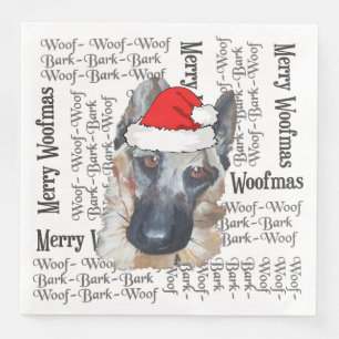 Serviette En Papier Noël Allemand Berger Santa Hat