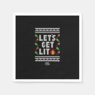 Serviette En Papier Noël amusant - Laissons-nous s'éclairer