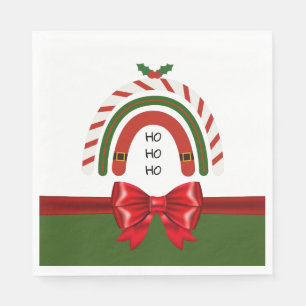 Serviette En Papier Noël Arc-en-ciel laissez neiger