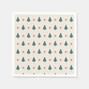 Serviette En Papier Noël Art Motif Un Petit Arbre De Noël