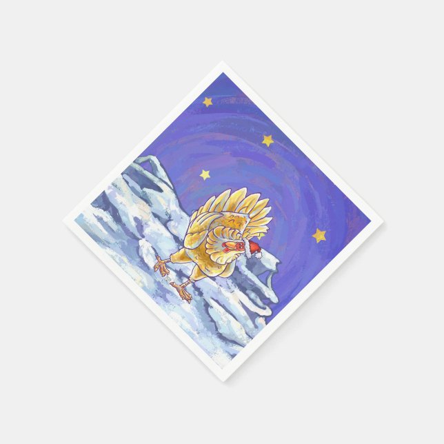 Serviette En Papier Noël au poulet (Coin)