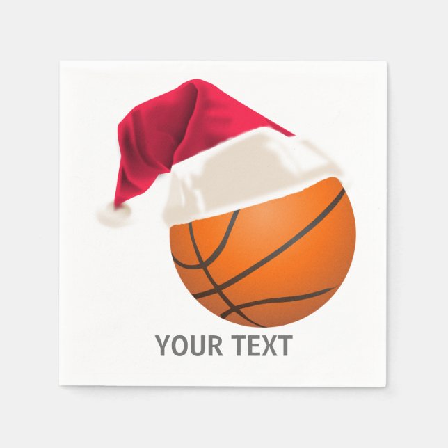 Serviette En Papier Noël basket-ball (Devant)