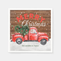 Noël camionnette rouge vintage