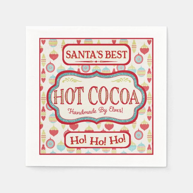 Serviette En Papier Noël Chocolat Chocolat Coca Cocktail (Devant)