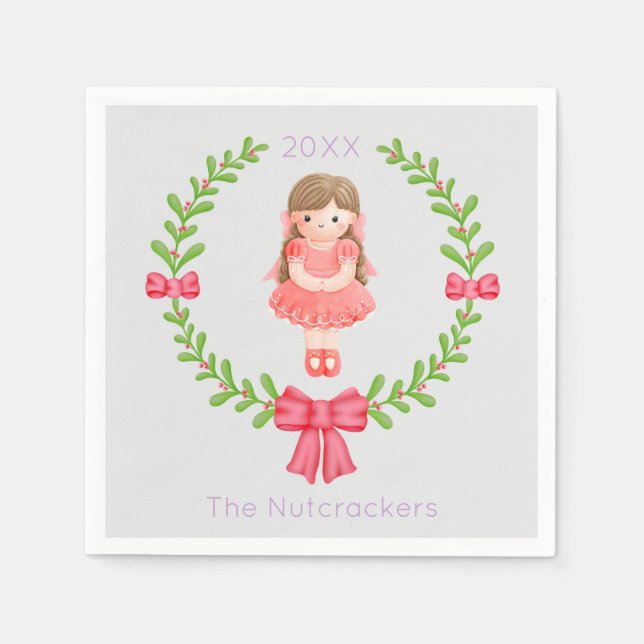 Serviette En Papier Noël Clara Nutcracker (Devant)