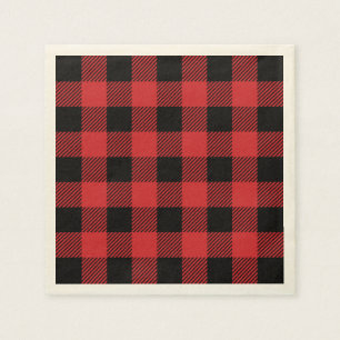 Serviette En Papier Noël classique Buffalo chèque plaid motif