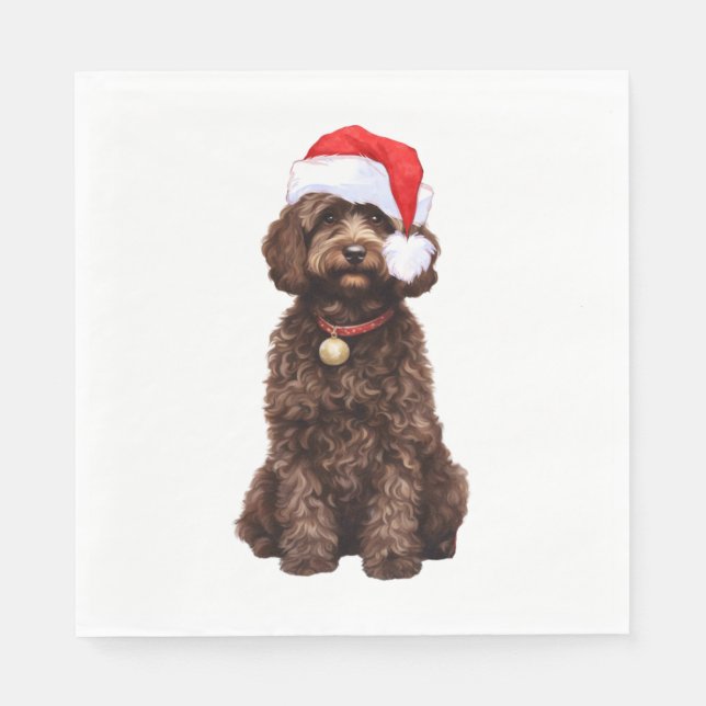 Serviette En Papier Noël Cockapoo (Devant)