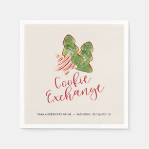 Serviette En Papier Noël Cookie Exchange tendance Aquarelle Cookie