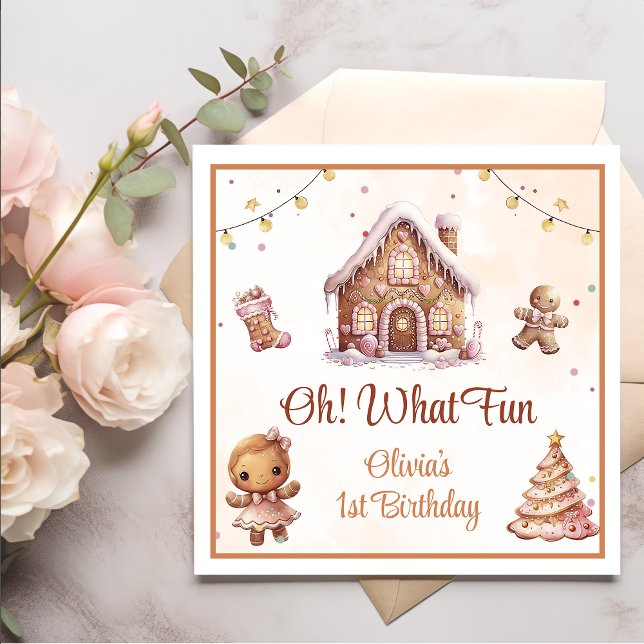 Serviette En Papier Noël Cookie rose fête d'anniversaire (Créateur téléchargé)