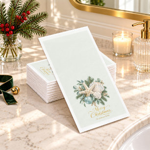 Serviette En Papier Noël Coquillages Côtiers