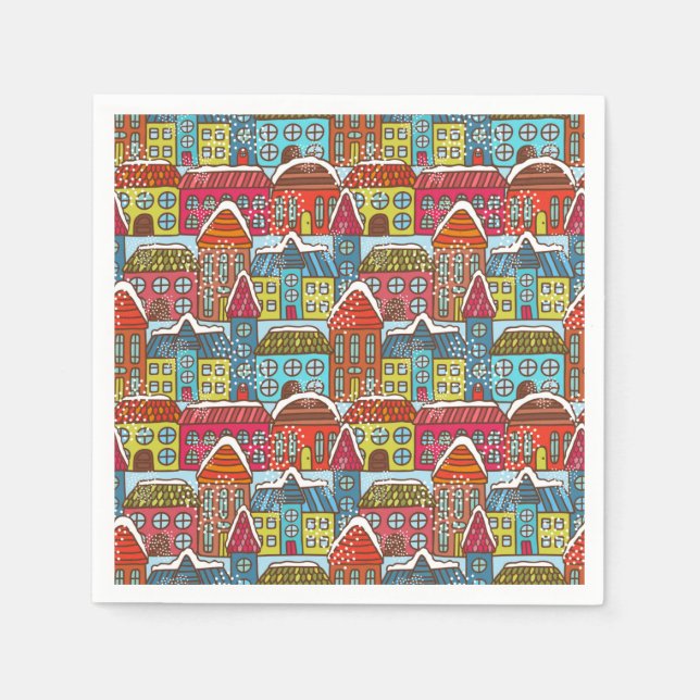 Serviette En Papier Noël cosy (Devant)