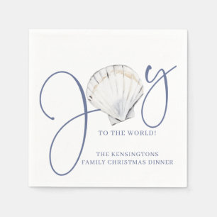 Serviette En Papier Noël côtier Joie Seashell Nautical Holiday