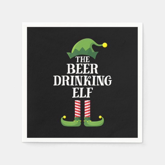 Serviette En Papier Noël d'anniversaire de boisson de bière (Devant)