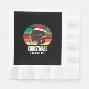 Serviette En Papier Noël de chat