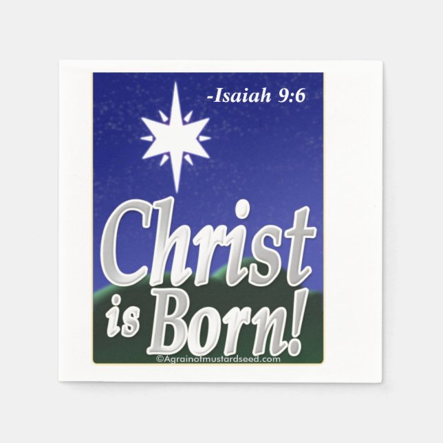 Serviette En Papier Noël de la saison de Jésus (Devant)