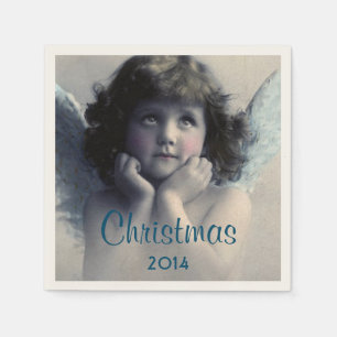 Serviette En Papier Noël de l'Ange Vintage