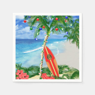 Serviette En Papier Noël de plage