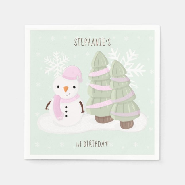 Serviette En Papier Noël des motoneiges (Devant)